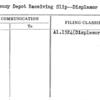 Emergency Depot Receiving Slip--Displamor Department