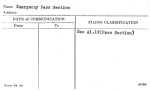 Emergency Pass Section