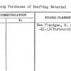 Emergency Purchases of Drafting Material