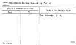 Employment During Operating Period