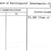 Estimate of Participants' Investments--Town of Tomorrow