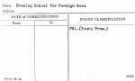 Evening School for Foreign Born