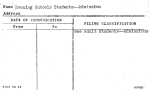 Evening Schools Students--Admission