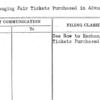 Exchanging Fair Tickets Purchased in Advance