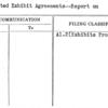 Executed Exhibit Agreements--Report on