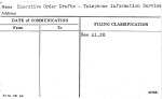 Executive Order Drafts - Telephone Information Service