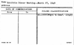 Exhibits Dinner Meeting--March 27, 1940