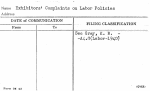 Exhibitors' Complaints on Labor Policies
