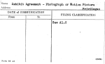 Exhibit Agreement - Photograph or Motion Picture Privileges