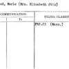 Fainsod, Merle (Mrs. Elizabeth Stix)