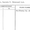 Farber, Benjamin F. (Reverend) D.D.