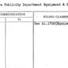 Feature Publicity Department Equipment & Supplies