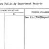 Feature Publicity Department Reports