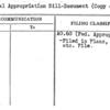 Federal Appropriation Bill-Document (Copy of Orig.)