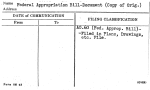 Federal Appropriation Bill-Document (Copy of Orig.)