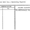 Federal Hall Inc.--Operating Reports