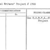 Federal Writers' Project # 1700