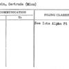 Feinstein, Gertrude (Miss)
