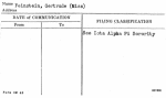Feinstein, Gertrude (Miss)