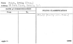 Feist, Irving (Pres.)