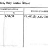 Fernandez, Mary Louise (Miss)