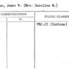 Fesler, James W. (Mrs. Caroline M.)