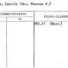Filene, Lincoln (Mrs. Therese W.)