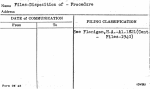 Files-Disposition of - Peocedure
