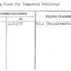 Filing Plans for Temporary Buildings