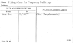 Filing Plans for Temporary Buildings