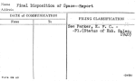 Final Disposition of Space--Report