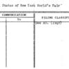 Final Status of New York World's Fair
