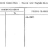 Finance Committee - Rules and Regulations