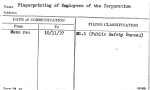 Fingerprinting of Employees of the Corporation
