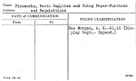 Fireworks, Booth Supplies and Cuing Paper-Purchase and Requisitions
