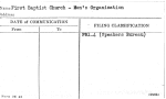 First Baptist Church - Men's Organization