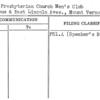 First Presbyterian Church Men's Club