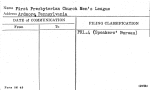 First Presbyterian Church Men's League