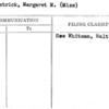 Fitzpatrick, Margaret M. (Miss)