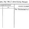 Flannagan, Roy (Mrs.) Advertising Manager