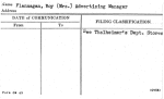 Flannagan, Roy (Mrs.) Advertising Manager