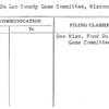Fond Du Lac County Game Committee, Wisconsin