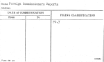 Foreign Commissioners Reports