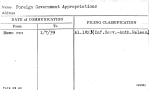 Foreign Government Appropriations