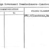 Foreign Government Commissioners--Luncheon 4/16/39