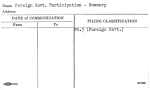 Foreign Govt. Participation - Summary