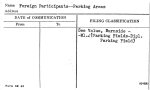 Foreign Participants--Parking Areas