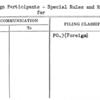Foreign Participants - Special Rules and Regulation for