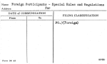Foreign Participants - Special Rules and Regulation for