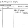 Foreign Participation (Dep't)